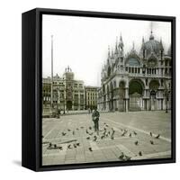 Venice (Italy), Saint Mark's Squre, the Basilica-Leon, Levy et Fils-Framed Stretched Canvas