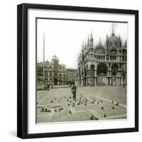 Venice (Italy), Saint Mark's Squre, the Basilica-Leon, Levy et Fils-Framed Photographic Print