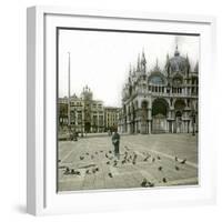 Venice (Italy), Saint Mark's Squre, the Basilica-Leon, Levy et Fils-Framed Photographic Print