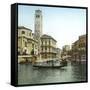 Venice (Italy), San Geremia's Church (1760) and Cannaregio Canal, Circa 1890-1895-Leon, Levy et Fils-Framed Stretched Canvas