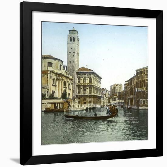 Venice (Italy), San Geremia's Church (1760) and Cannaregio Canal, Circa 1890-1895-Leon, Levy et Fils-Framed Photographic Print