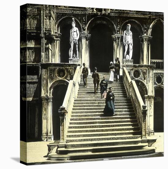 Venice (Italy), Stairway of the Ducal Palace, Circa 1895-Leon, Levy et Fils-Stretched Canvas