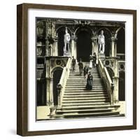 Venice (Italy), Stairway of the Ducal Palace, Circa 1895-Leon, Levy et Fils-Framed Photographic Print