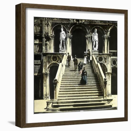 Venice (Italy), Stairway of the Ducal Palace, Circa 1895-Leon, Levy et Fils-Framed Photographic Print