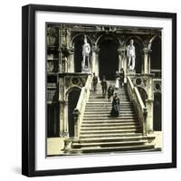 Venice (Italy), Stairway of the Ducal Palace, Circa 1895-Leon, Levy et Fils-Framed Photographic Print