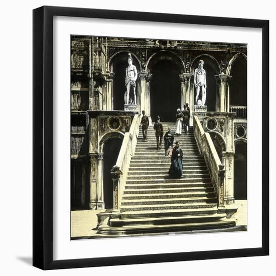 Venice (Italy), Stairway of the Ducal Palace, Circa 1895-Leon, Levy et Fils-Framed Photographic Print