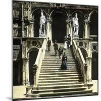 Venice (Italy), Stairway of the Ducal Palace, Circa 1895-Leon, Levy et Fils-Mounted Photographic Print