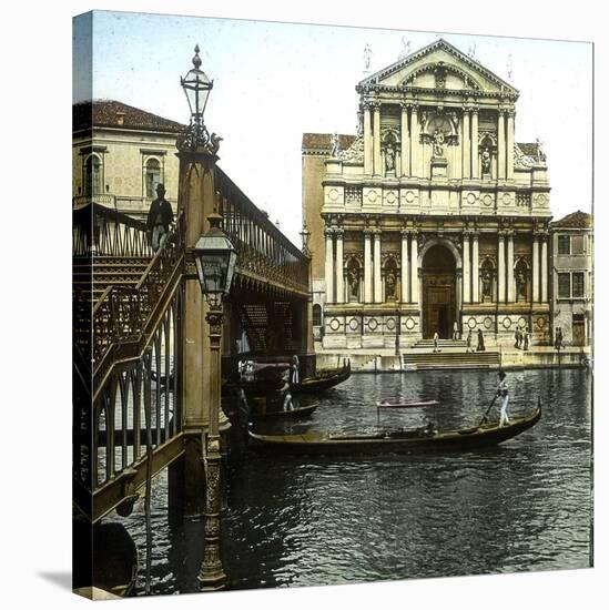 Venice (Italy), the Church Degli Scalzi (1689), Circa 1890-1895-Leon, Levy et Fils-Stretched Canvas