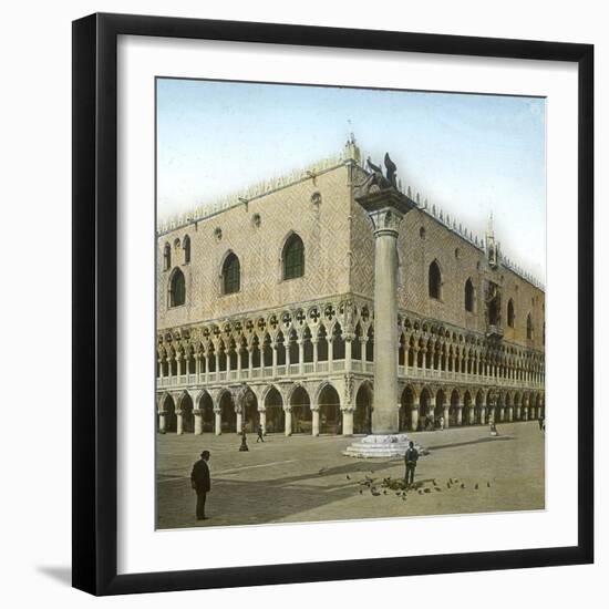 Venice (Italy), the Doge's Palace (Xvth Century), Circa 1890-1895-Leon, Levy et Fils-Framed Photographic Print