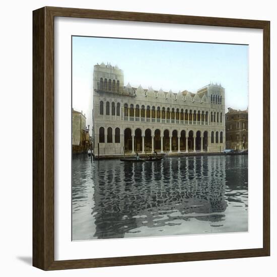 Venice (Italy), the Fondaco Dei Turchi, Reconstructed in 1869, on the Grand Canal, Circa 1890-1895-Leon, Levy et Fils-Framed Photographic Print