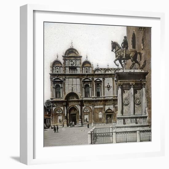 Venice (Italy), the Hotel-Dieu, the Former Scuola Di San Marco (XVIth Century)-Leon, Levy et Fils-Framed Photographic Print