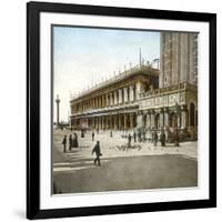 Venice (Italy), the Loggetta (1540) and the Palazzo Reale, Circa 1890-1895-Leon, Levy et Fils-Framed Photographic Print