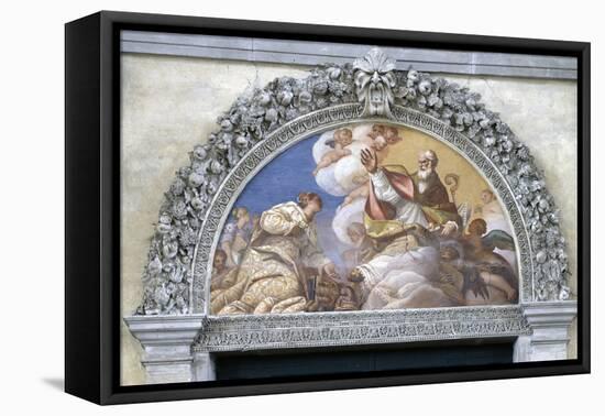 Venice Kneeling before St. Nicholas-Gerolamo Pellegrini-Framed Stretched Canvas