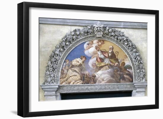 Venice Kneeling before St. Nicholas-Gerolamo Pellegrini-Framed Photo