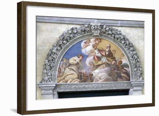 Venice Kneeling before St. Nicholas-Gerolamo Pellegrini-Framed Photo