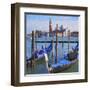 Venice Lagoon with Gondola-Tosh-Framed Art Print