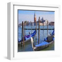 Venice Lagoon with Gondola-Tosh-Framed Art Print