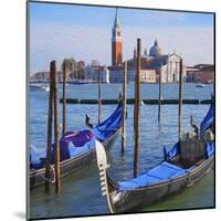 Venice Lagoon with Gondola-Tosh-Mounted Art Print