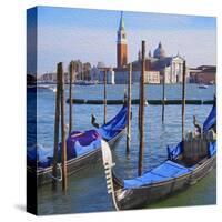 Venice Lagoon with Gondola-Tosh-Stretched Canvas