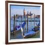 Venice Lagoon with Gondola-Tosh-Framed Art Print