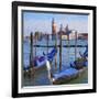 Venice Lagoon with Gondola-Tosh-Framed Art Print