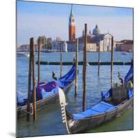 Venice Lagoon with Gondola-Tosh-Mounted Art Print