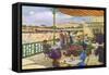 Venice, Lido C1912-G Fornari-Framed Stretched Canvas