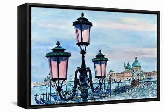 Venice Lights-Anthony Butera-Framed Stretched Canvas