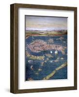 Venice: Map, 16Th Century-Ignazio Danti-Framed Giclee Print