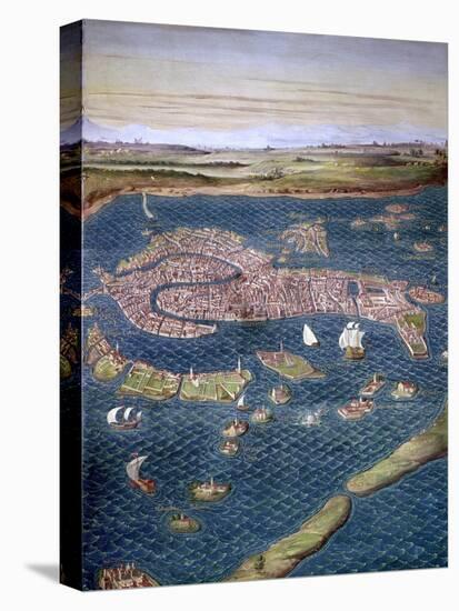 Venice: Map, 16Th Century-Ignazio Danti-Stretched Canvas