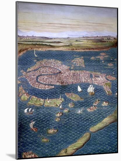 Venice: Map, 16Th Century-Ignazio Danti-Mounted Giclee Print