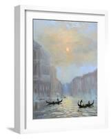 Venice Morning Mist-Chuck Larivey-Framed Art Print