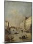 Venice or Rio Dei Mendicanti with Gondolas, 1780-99-Francesco Guardi-Mounted Art Print