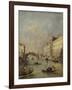 Venice or Rio Dei Mendicanti with Gondolas, 1780-99-Francesco Guardi-Framed Art Print