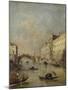 Venice or Rio Dei Mendicanti with Gondolas, 1780-99-Francesco Guardi-Mounted Art Print