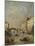 Venice or Rio Dei Mendicanti with Gondolas, 1780-99-Francesco Guardi-Mounted Art Print