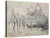 Venice Or, the Gondolas, 1908 (Black Chalk and W/C on Paper)-Paul Signac-Stretched Canvas