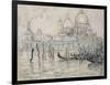 Venice Or, the Gondolas, 1908 (Black Chalk and W/C on Paper)-Paul Signac-Framed Giclee Print