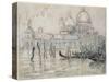 Venice Or, the Gondolas, 1908 (Black Chalk and W/C on Paper)-Paul Signac-Stretched Canvas