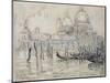 Venice Or, the Gondolas, 1908 (Black Chalk and W/C on Paper)-Paul Signac-Mounted Premium Giclee Print