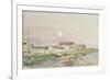 Venice (Pencil & W/C on Paper)-Henri Rouart-Framed Giclee Print