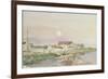 Venice (Pencil & W/C on Paper)-Henri Rouart-Framed Giclee Print