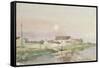 Venice (Pencil & W/C on Paper)-Henri Rouart-Framed Stretched Canvas