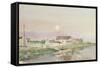 Venice (Pencil & W/C on Paper)-Henri Rouart-Framed Stretched Canvas