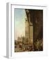 Venice: Piazza Di San Marco and the Colonnade of the Procuratie Nuove, c.1756-Canaletto-Framed Giclee Print