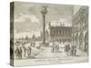 Venice, Piazza San Marco Going Towards the Mint-Luca Carlevaris-Stretched Canvas