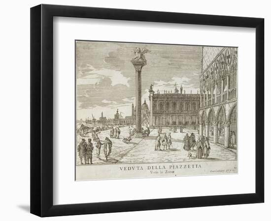 Venice, Piazza San Marco Going Towards the Mint-Luca Carlevaris-Framed Giclee Print