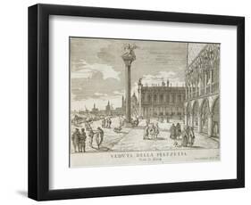 Venice, Piazza San Marco Going Towards the Mint-Luca Carlevaris-Framed Giclee Print