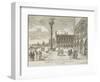 Venice, Piazza San Marco Going Towards the Mint-Luca Carlevaris-Framed Giclee Print