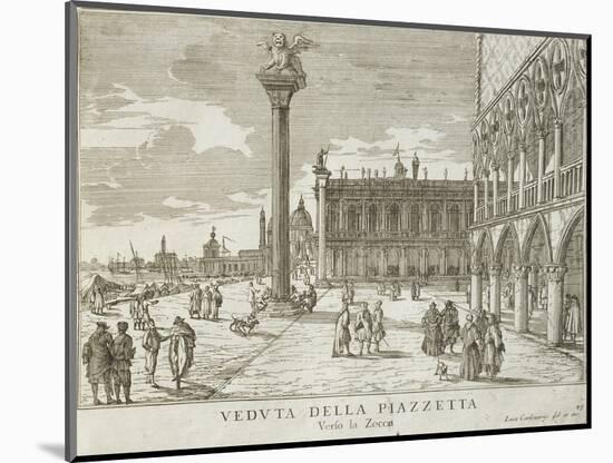 Venice, Piazza San Marco Going Towards the Mint-Luca Carlevaris-Mounted Giclee Print